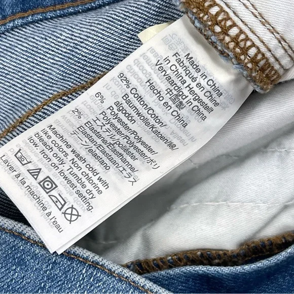 MADEWELL skinny JEANS 9” mid-rise Distressed medium wash blue denim jeans 27 - Picture 7 of 11